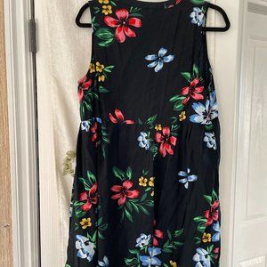 Like new Black floral knee length dress